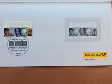 Philatelie: Schmuckblatt "50 Jahre Deutsche Bundesbank",Erstagsstempel