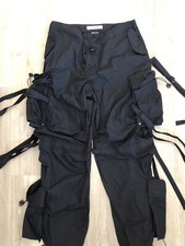MERCY Herren Y2K Parachute Hose Bänder Cyber Gothic Cargo Techno Neu Rarität XL