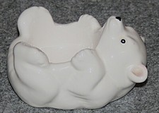 Rar alt Keramik Anbietschale liegender Eisbär  Top