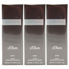 s.Oliver SUPERIOR Men Duschgel 3 x 200 ml Luxury Shower Gel for man