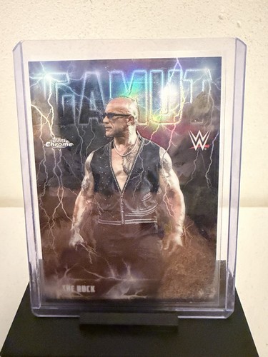 2026 topps chrome wwe - chrome, rock