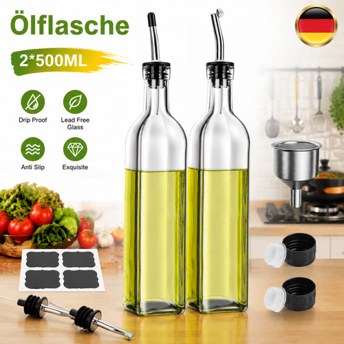 ölflasche 500ml aus glas - Ölflasche,