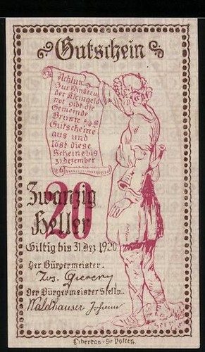 Notgeld brunn 1920 heller - 20,
