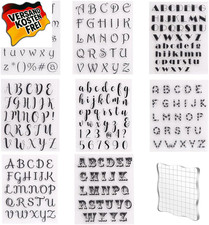 Silikonstempel Buchstaben Zahlen Set für DIY Scrapbooking Fotoalbum Einladung Ka