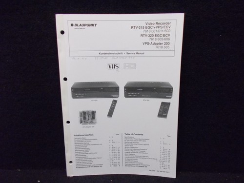 Blaupunkt service manual vhs - blaupunkt, manual,