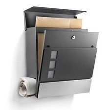 Moderner Briefkasten Anthrazit