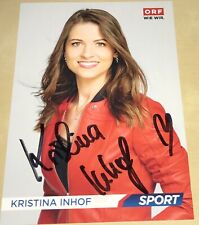 Kristina Inhof Original Signierte Autogrammkarte Autogramm Karte TV ORF Sport #2