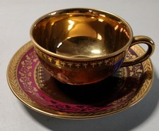 Sammel Mokka Tasse Kunst Bavaria EWA Selten Rare Porzellan Tasse und Teller Set