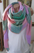 Neu XXL Winter Halstuch Dreiecktuch Schal  Karos  Blogger Flauschig Boucle Bunt