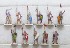 11 Zinnfiguren Normannen Ritter England Frankreich Mittelalter 30mm bemalt