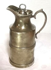 Rarität Alte schwere Thermoskanne silberfarben mit Schraubverschluss voll intakt
