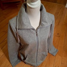 RÖSCH Luxus Morgenmantel Hauskleid Grau Silber Gr. 42