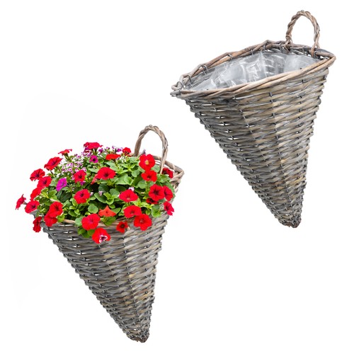 Rattan wand blumen ampel x - rattan,