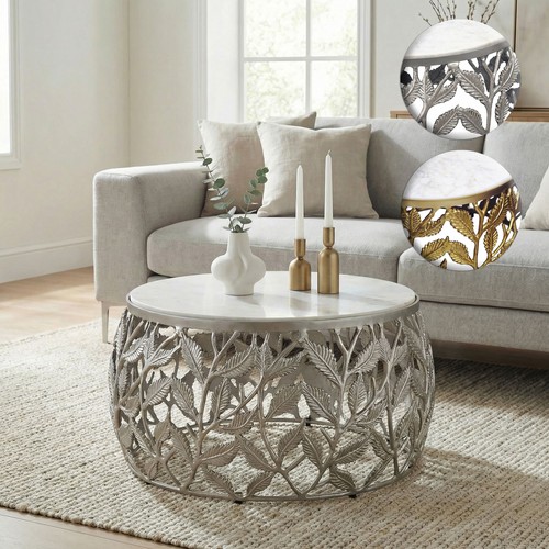 Couchtisch 60cm marmor - 60cm,