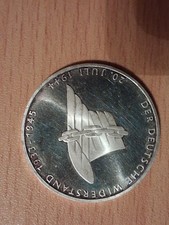 10 DM Gedenkmünze 1994 "DER DEUTSCHE WIDERSTAND 1933-1945" Silber 625, Prst. A