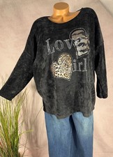 Damen Shirt Pulli Velours Samt