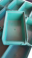 15 Lagerboxen Sichtlagerboxen Kleinteileboxen grün stapelbar gebraucht aber ok