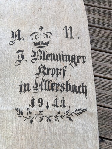 Alter antiker leinensack - antiker,