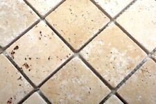 Handmuster Mosaik Fliese Travertin Naturstein beige Chiaro Antique Travertin ...