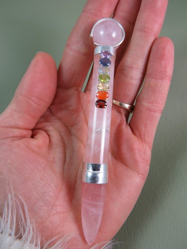 Chakra energiestab rosenquarz - chakra,