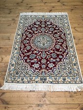 Wunderschöner Orientteppich Nain Mit Seide 9 La ( 143  X 100 ) Top Qualität Neu 