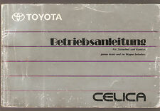 deutsche Betriebsanleitung bedienungsanleitung Toyota CELICA Handbuch Ausga 1992