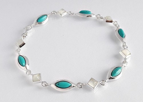 Türkis armband silber 925 - türkis,