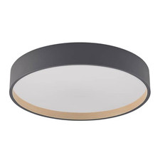 Lindby Todor LED-Deckenlampe Deckenlampe Lampe Leuchte rund dunkelgrau Ø 50 cm