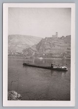 Kaub am Rhein 1962 - Frachtschiff - Altes Foto 1960er