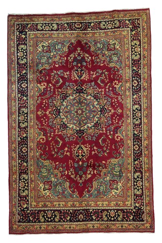 Teppich maschhad handgeknüpft - teppich,