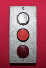 VEB Elektroschaltgeräte DDR  2-fach Druck- Schalter 6702.008  1xNotlicht 6A 380V