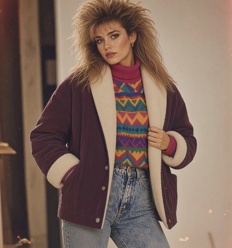 Lederjacke lila teddyfutter - lederjacke,
