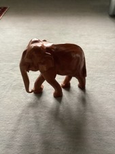  Afrikanischer Holz Elefant handgeschnitzt 70 80 iger Jahre Vintage Unikat rare