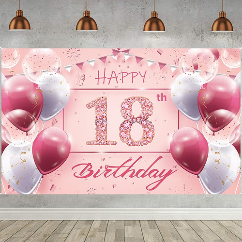 Geburtstag banner rosa - 18.,