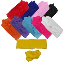 Haarband mit Schleife in 10 verschiedenen Unifarben  Stirnband rockabilly