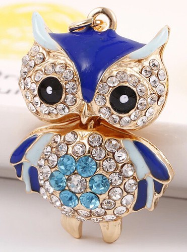 Strass eulen glitzer gold - strass,