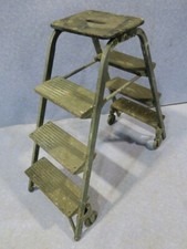 Haca Tritt Trittstufe Trittleiter Treppe 4 Stufen mit Feder-Rollen 33014