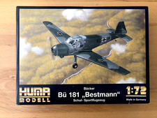 HUMA Modell Bücker Bü 181 "Bestmann"  Schul- Sportflugzeug 1:72
