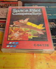 Space Pilot Compendium (1986) Commodore C64 (Box, Manual, Tape) works 8-bit