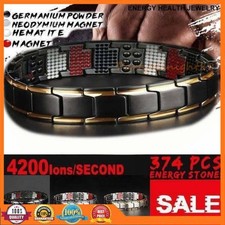 Titan Armband Herren Mode Magnetfeld Gesundheit Gewicht Abnehmen Energie Band DE