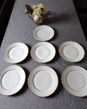 7 Goldrand Teller Flach