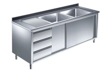 Edelstahl Spüle Spültisch Spülschrank Spülzentrum Gastrospüle Edelstahlspüle NEU