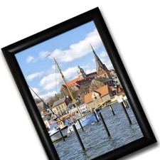 DIN A1/A2/A3/A4 Alu Klapprahmen Plakatrahmen Posterrahmen Wechselrahmen Schwarz