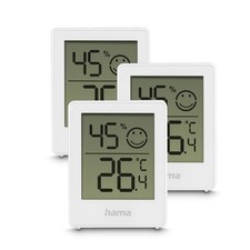 Hama Thermometer Hygrometer 3er-Set digital, Innen Temperatur & Luftfeuchtigkeit