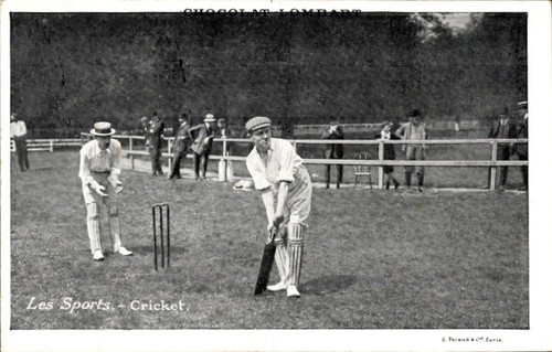 Cricket spieler auf dem - ak,