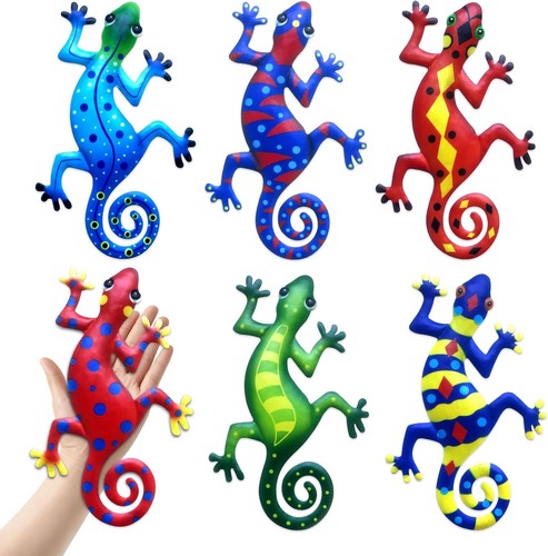 Wanddeko metall stück - stück, gecko