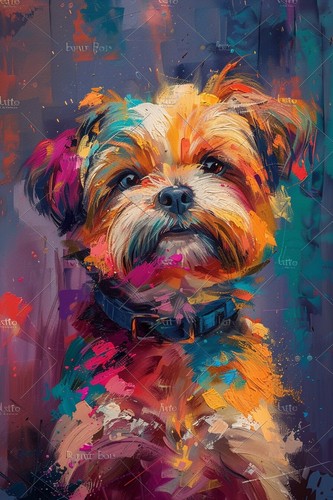 Shih tzu hund - leinwand, bild