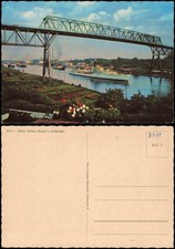 Rendsburg Schiffe passieren Nord Ostsee-Kanal u. Hochbrücke 1969
