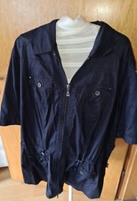 Cecil Jacke * Blusen Jacke Halbarm blau  * Gr. XL  ca. 44 *