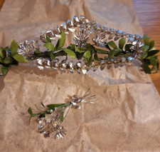 Diadem Anstecknadel Silberhochzeit Retro Vintage versilbert ca. 1962 org. Verp.